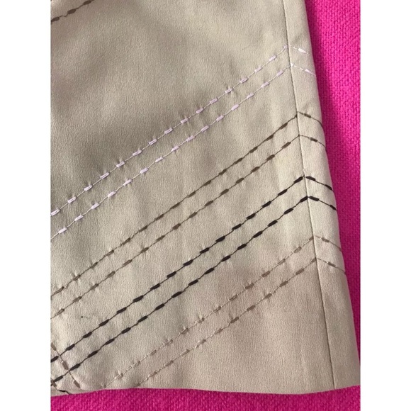 ANN TAYLOR Tan A-Line Career Skirt - Picture 2 of 5